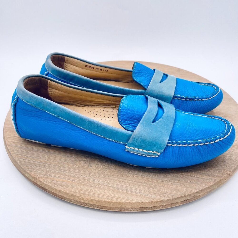Cole Haan Sky Blue Leather Loafers - Picture 7 of 10